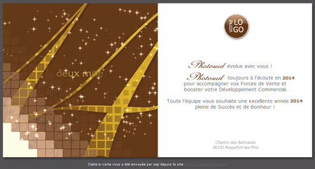 E-card entreprise double sans routage