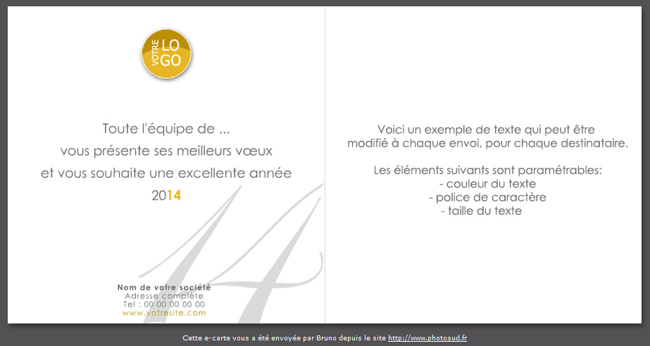 E-card entreprise avec routage