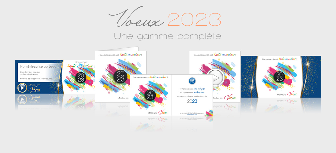 Voeux entreprise 2023 - cartes, ecards, signatures