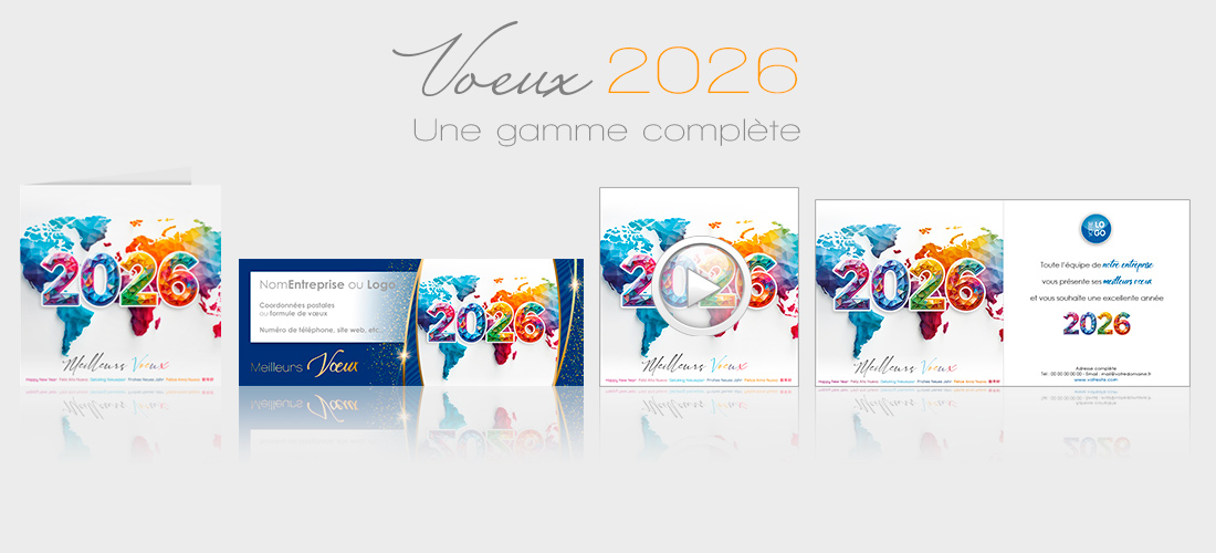 Voeux entreprise 2026 - cartes, ecards, signatures