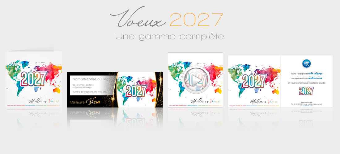 Voeux entreprise 2027 - cartes, ecards, signatures